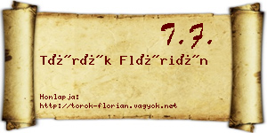 Török Flórián névjegykártya